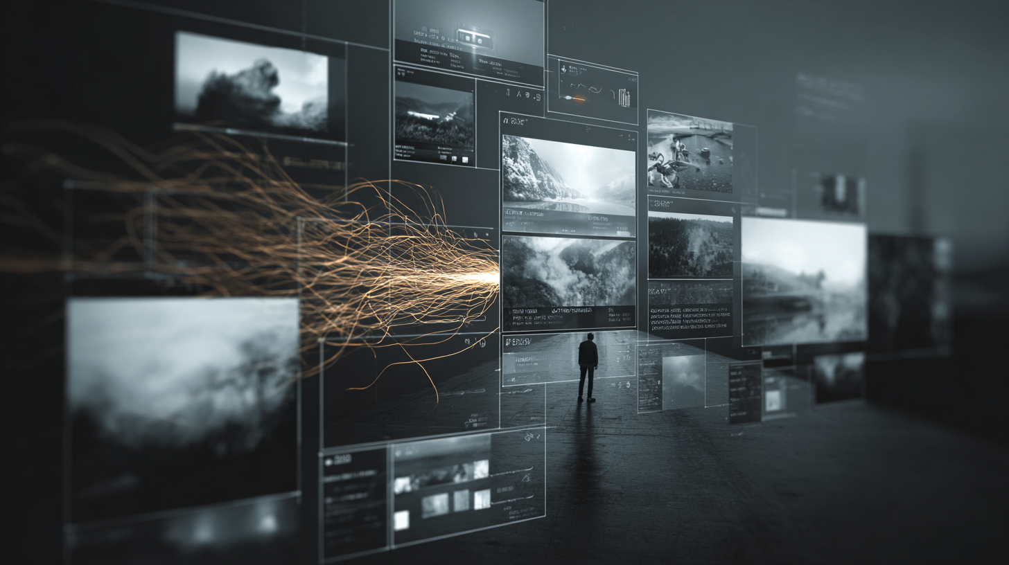 Multimodal media search visualization